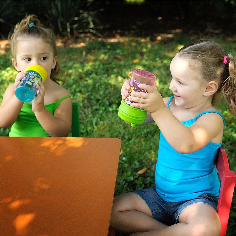 Scoolr Baby Sippy Cup Lids, 3pcs Elephant Spill Proof Food-Grade Silicone Sippy Lids for Kids (Blue+Green+Yellow) - BeesActive Australia
