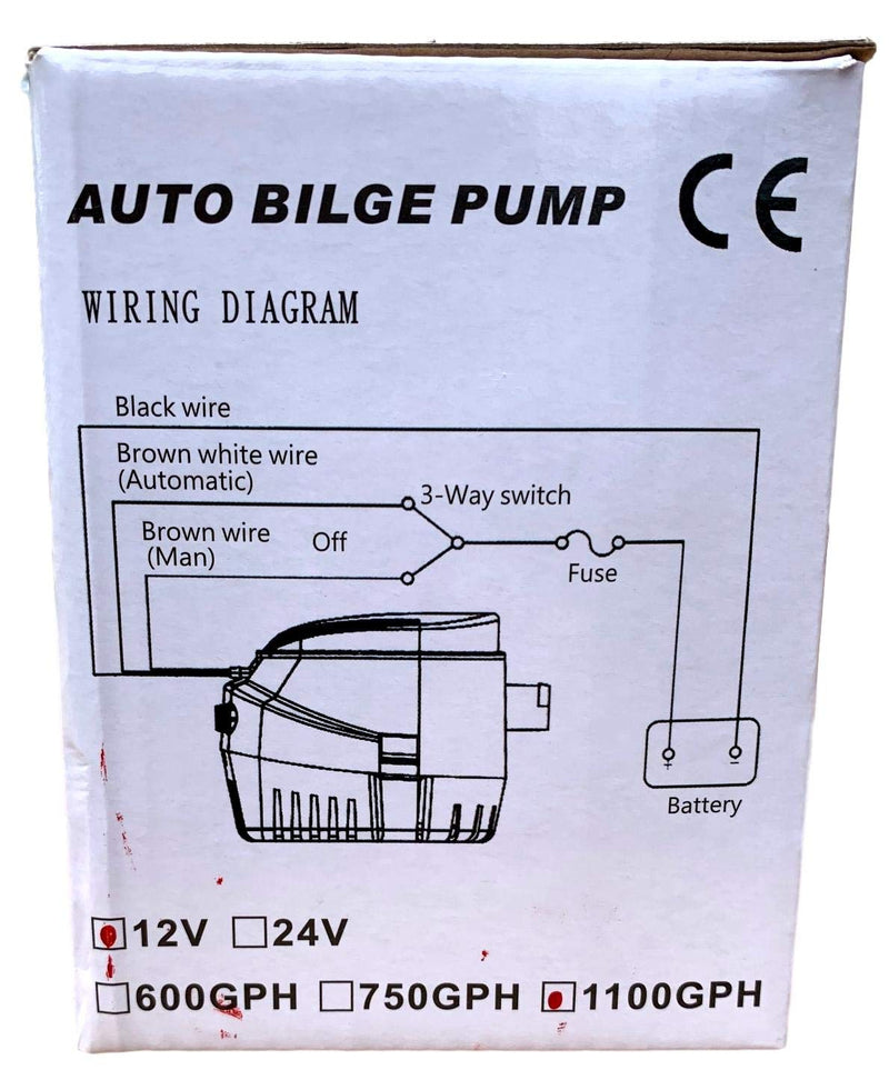 [AUSTRALIA] - SAILFLO Automatic Submersible Boat Bilge Water Pump 12v 1100gph Auto with Float Switch 1 1/8 inch (29mm) Outlet… 