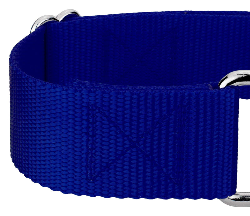 Country Brook Petz - Vibrant 15 Color Selection - 1 1/2 Inch Martingale Heavyduty Nylon Dog Collar Large (Pack of 1) Royal Blue - BeesActive Australia