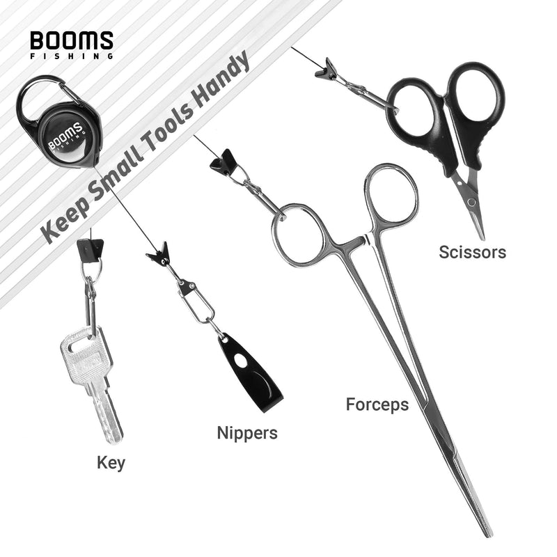 Booms Fishing RG1 Fly Fishing Zinger Retractor 3 pcs Black - BeesActive Australia