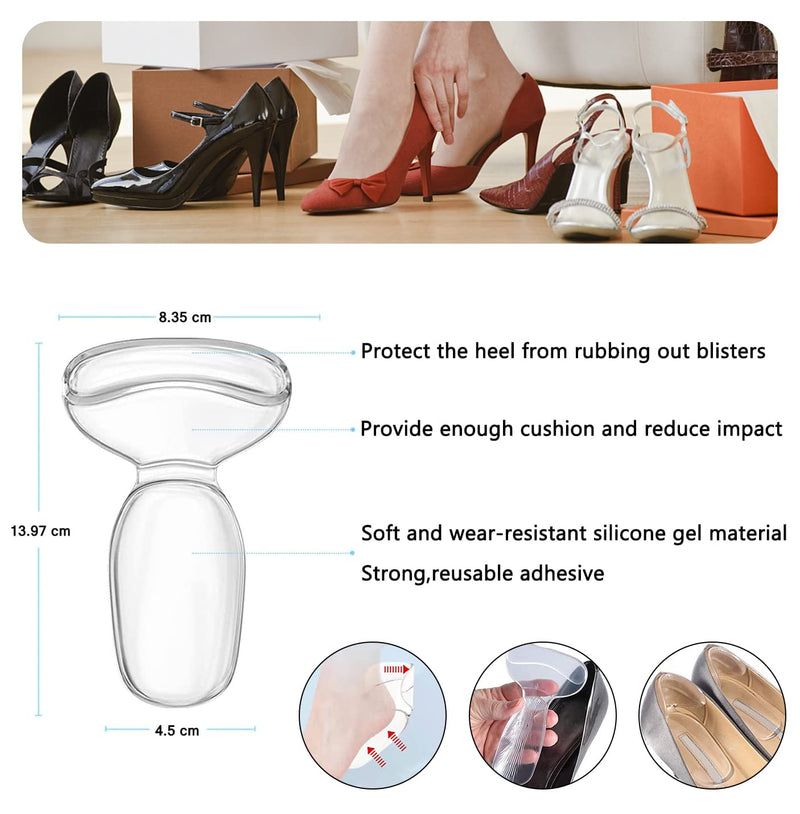 12 Pcs High Heel Pads Heel Cushion Inserts Gel Heel Cushion Inserts for Women Men Foot Care Protector - BeesActive Australia