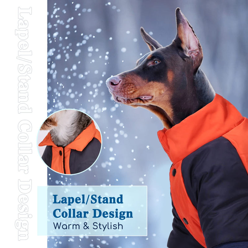 Dog Coat, Nobleza Thick Warm Fleece Waterproof & Windproof Dog Winter Jacket with Leash Hole, Logo Print Fashion Personality Outdoor Dog Cold Weather Coats for Cold, Wet, Windy and Snowy Weather Usage X-Large - BeesActive Australia