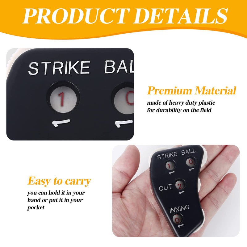 Vefungyan Umpire Indicator Baseball 4 Wheel: Umpire Counter Clicker and Whistle Outs Innings Balls and Strike Clicker for Softball - BeesActive Australia