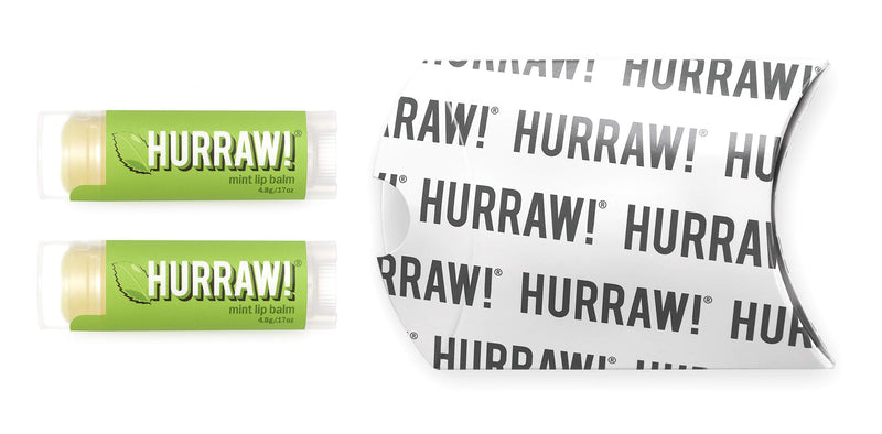 Hurraw! Mint Lip Balm, 2 Pack: Organic, Certified Vegan, Cruelty and Gluten Free. Non-GMO, 100% Natural Ingredients. Bee, Shea, Soy and Palm Free. Made in USA - BeesActive Australia