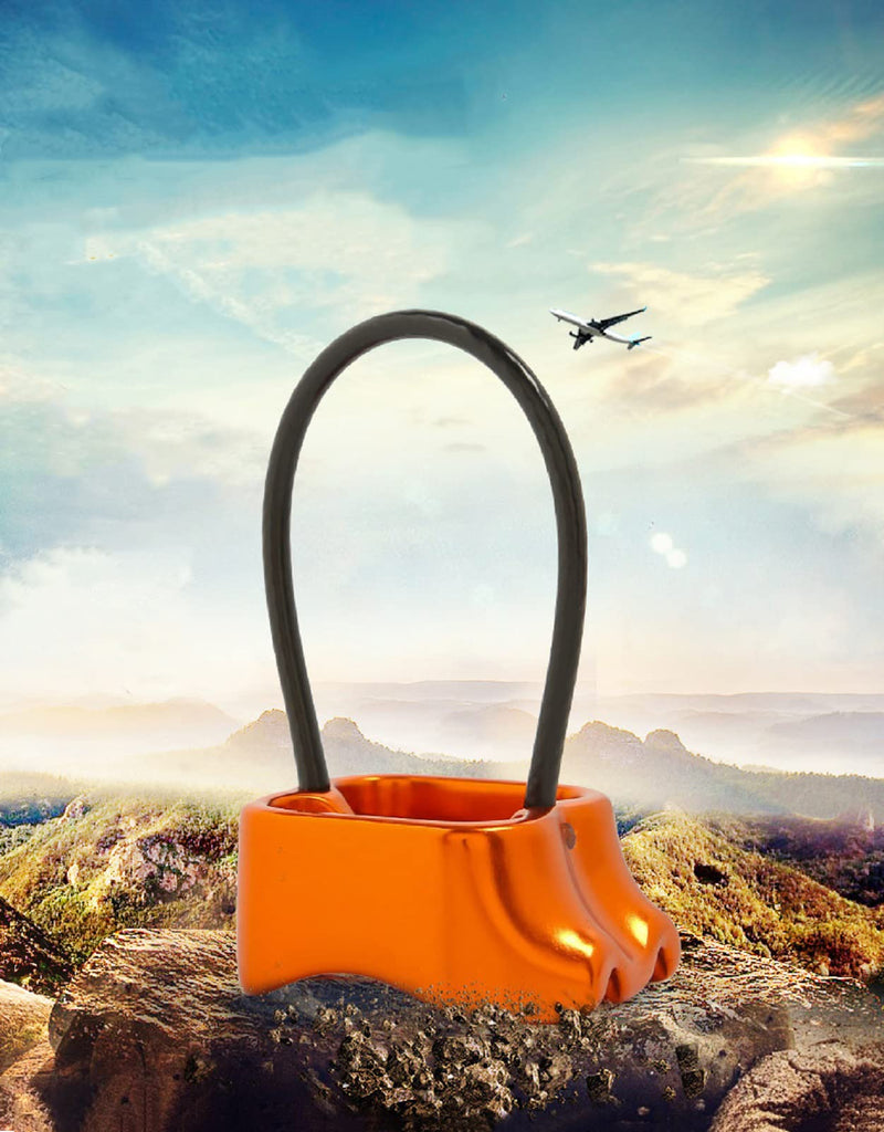 Yundxi 25KN Rappel ATC Belay Device Aluminum V-grooved Rock Climbing Rappelling Descender Safety Equipment Orange - BeesActive Australia