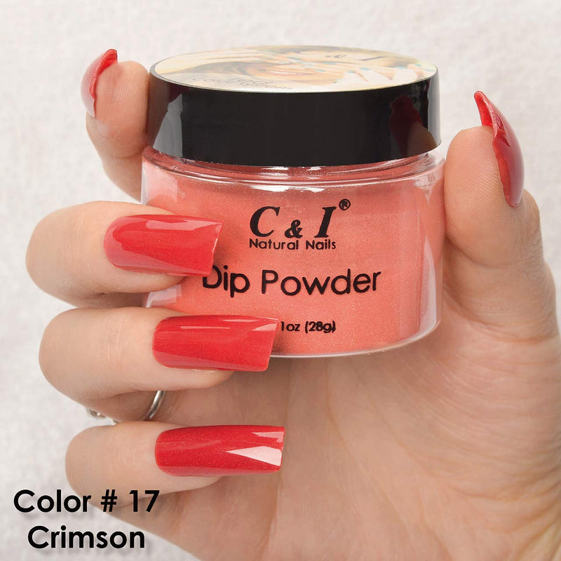 C & I Dipping Powder Color No.017 Crimson Red Color System - BeesActive Australia