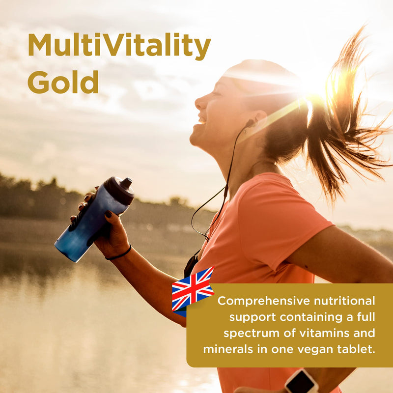 Healthspan Multivitamin Gold (90 Tablets) | A-Z Formulation | Wellbeing & Immune Support | Algal Source Vitamin D3 | Vitamins A, B, C, D, E & K | Calcium, Iron, Magnesium, Selenium & Zinc | Vegan 90 Count (Pack of 1) - BeesActive Australia