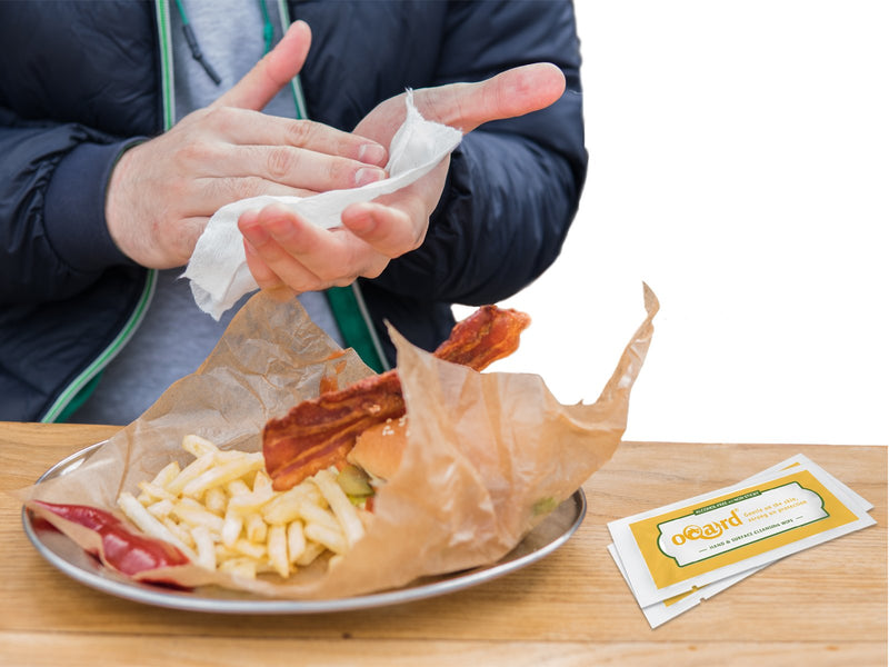 Shield Polythene Disposable Gloves and Oqard Cleansing Wipes (10 pack of gloves, Medium) - BeesActive Australia
