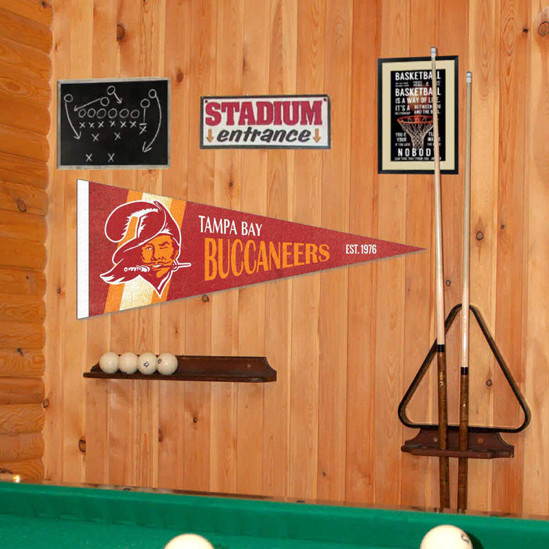 WinCraft Tampa Bay Buccaneers Throwback Vintage Retro Pennant Flag - BeesActive Australia