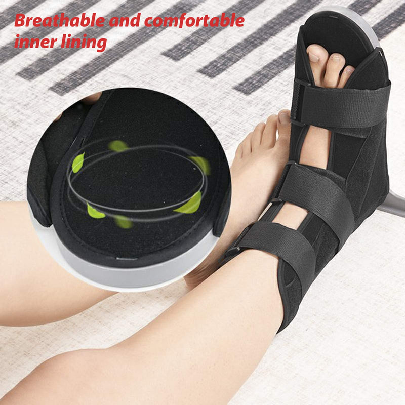 Ankle Foot Fracture Orthopedic Broken Surgical Foot Ankle Rehabilitation Wooden Walker Shoes Adjustable Walking Boot Open Toe Plaster Cast Shoes Ankle Walker Brace Support for Fractures Ligament (L) L - BeesActive Australia