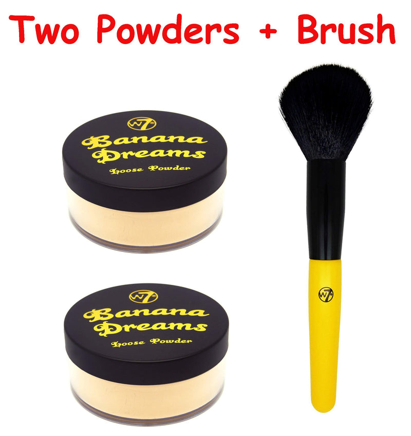 W7 Banana Dreams Loose Face Powder SET [Two Powders and One Brush] - BeesActive Australia