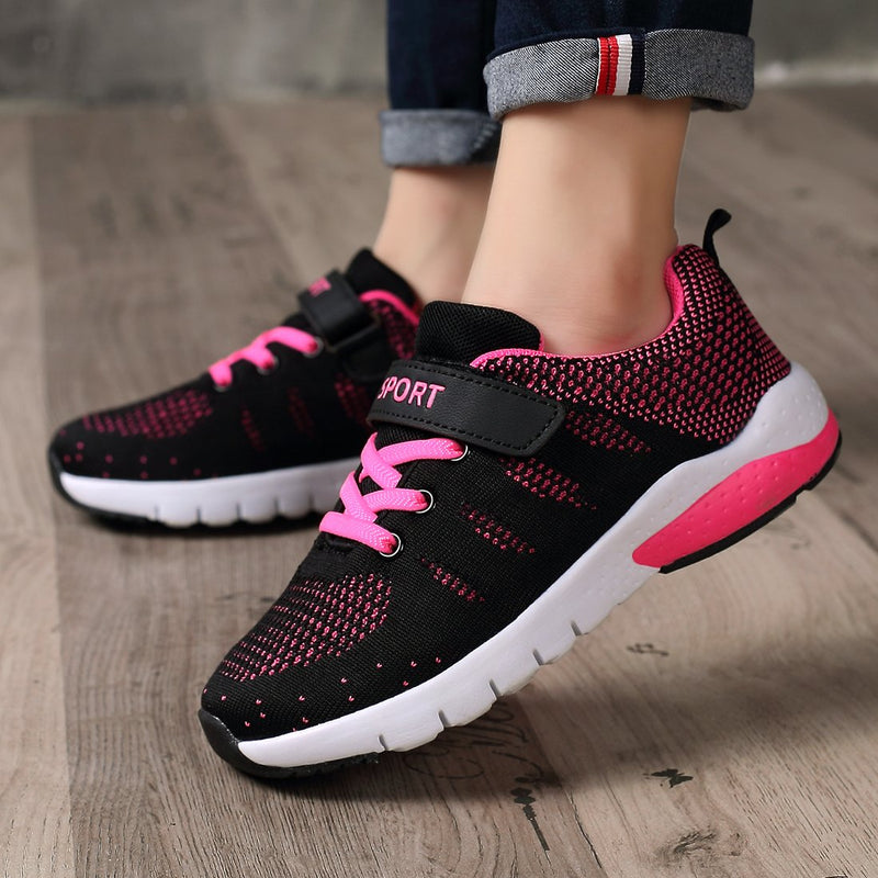 MAYZERO Kids Tennis Shoes Running Sports Shoes Breathable Athletic Shoes Lightweight Walking Shoes Fashion Sneakers for Boys and Girls 4 Big Kid Rose - BeesActive Australia