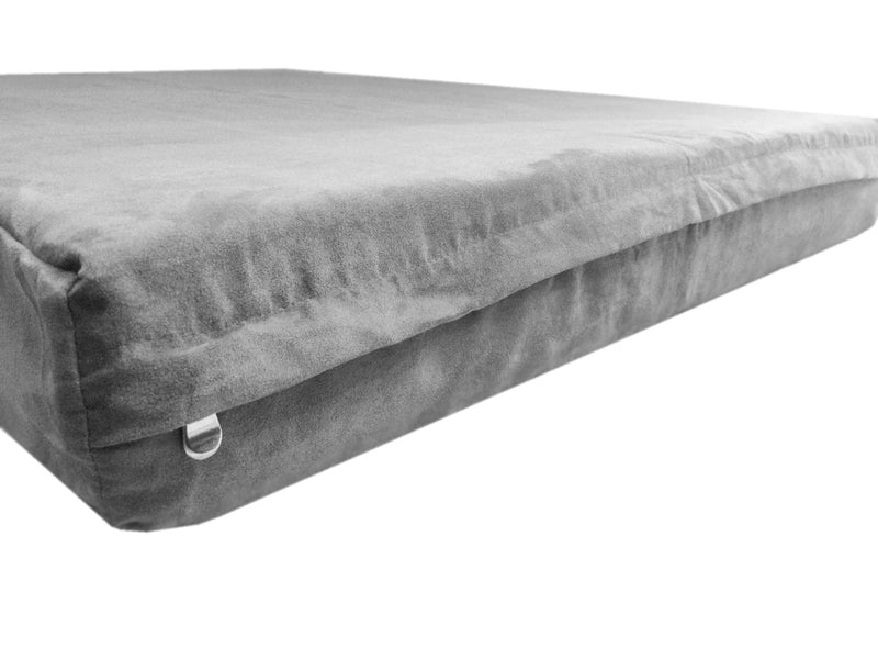 eConsumersUSA 41''x27''x4'' Replacement Luxury Comfort Dog Bed Zippered Duvet Gusset Cover in Gray Color Microsuede Fabric 100% Washable - Cover Case Only - BeesActive Australia