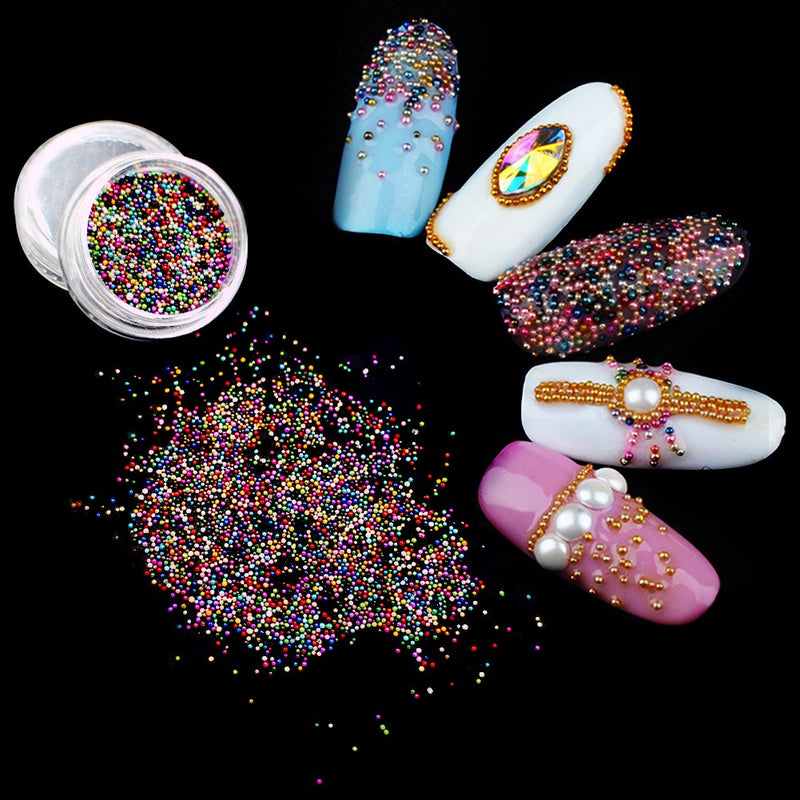 YesLady 12 Colors Nail Art Caviar Beads 3D Craft Micro Eye Makeup Gems Decoration - BeesActive Australia