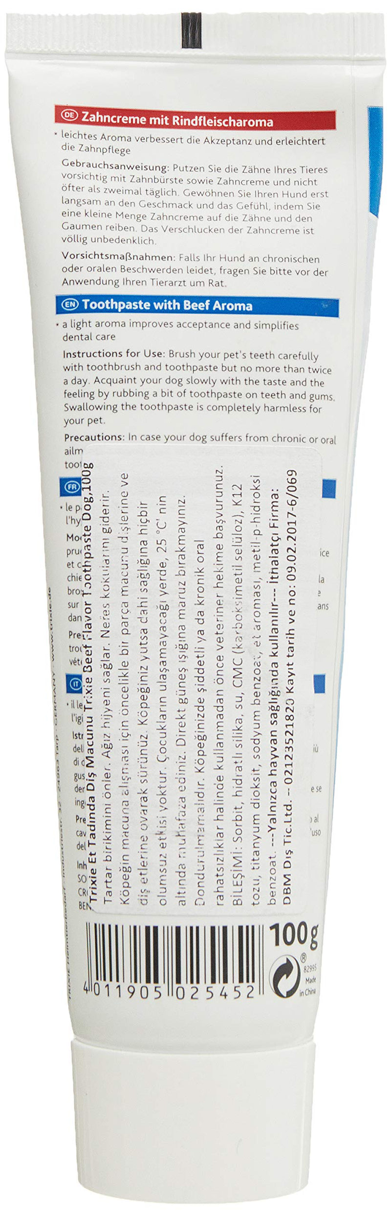 TRIXIE Toothpaste with Beef Flavour (Helps if The Dogs Likes The Taste!) - BeesActive Australia