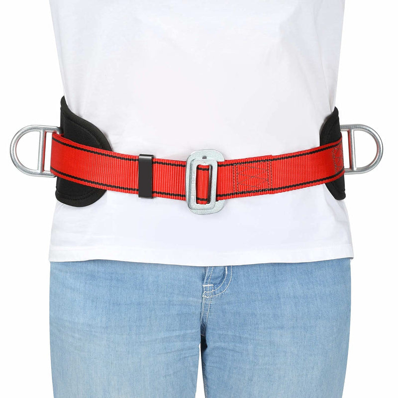HandAcc Safety Climbing Belts, Positioning Climbing Belt with Waist Pad and 2 D Rings, Safety Belt Kit Personal Portable Protective Equipment - BeesActive Australia