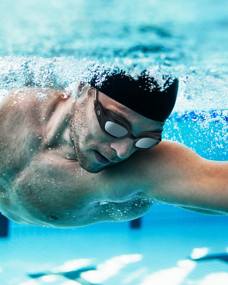 OMID Swim Goggles, Anti-Fog Swimming Goggles for Adult Men Women Replaceable Lens Anti-UV No Leaking Goggles for Swimming - BeesActive Australia
