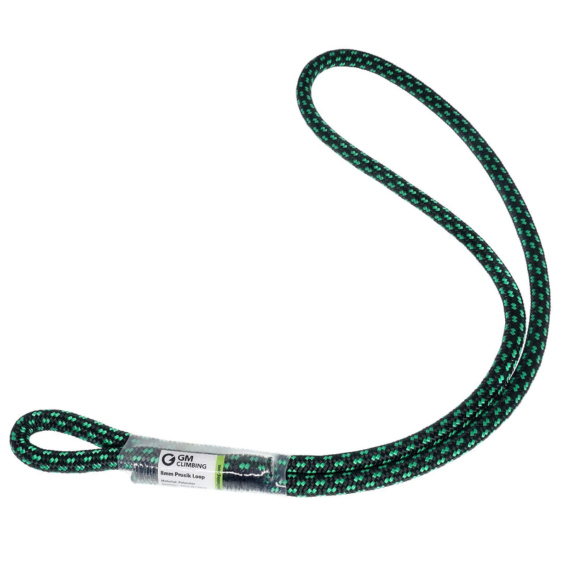 GM CLIMBING 8mm (5/16") Prusik Loop Pre-Sewn 18 inches / 24 inches Black-18 inch | One Unit - BeesActive Australia