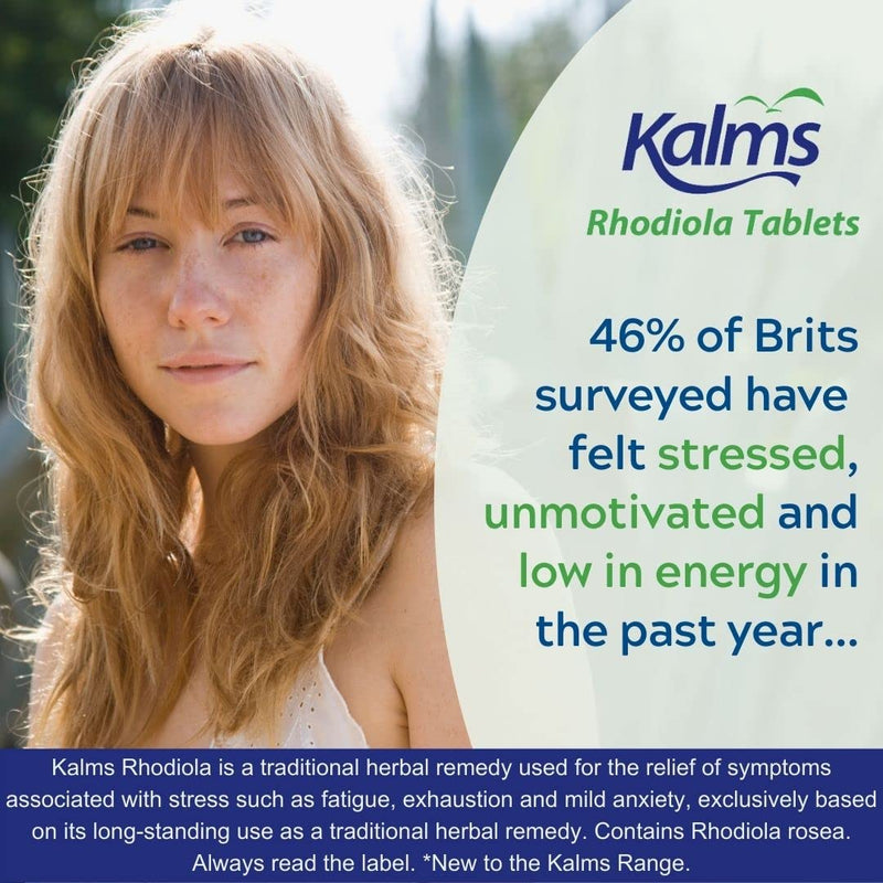 Kalms Rhodiola, 20 Tablets - Temporary Relief From Fatigue And Exhaustion Associated With Stress - BeesActive Australia