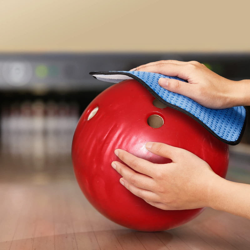Aoriher Microfiber Bowling Towel EZ Grip Bowling Ball Towel 10 x 8 Inch Bowling Ball Cleaning Pad Bowling Microfiber Pad Bowling Accessories Bowling Rag for Cleaning Bowling Balls Alley Accessories Blue - BeesActive Australia
