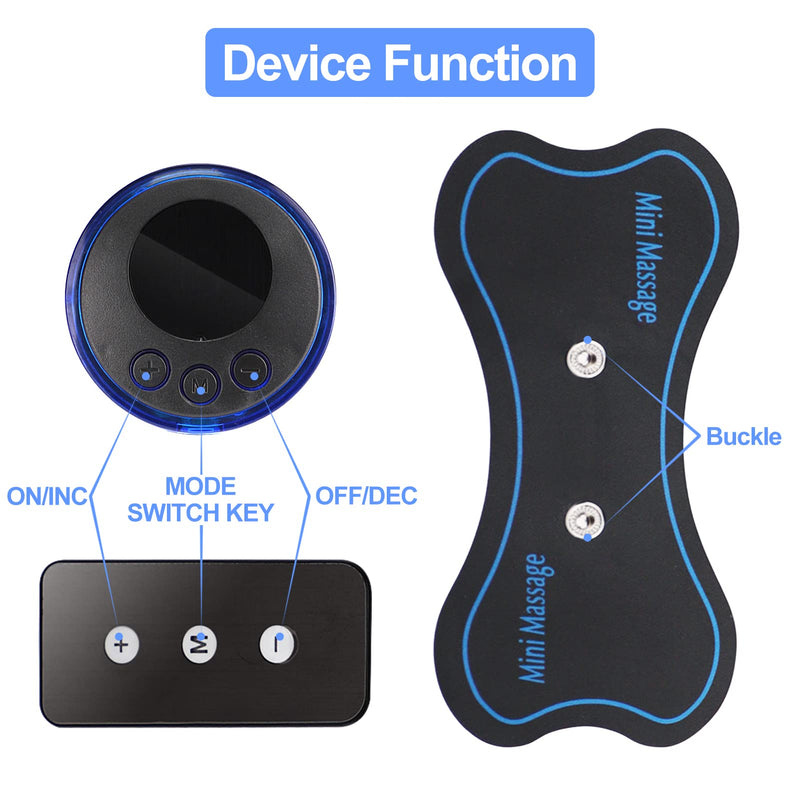 Beeptrum 2PCS Mini Neck Massager, Body Massager & Cervical Massager, Whole Body Massager, Shoulder Electric Massagers, Pain Relief for Arms, Neck, Back, Waist, and Legs | 6 Patches | Remote Control - BeesActive Australia
