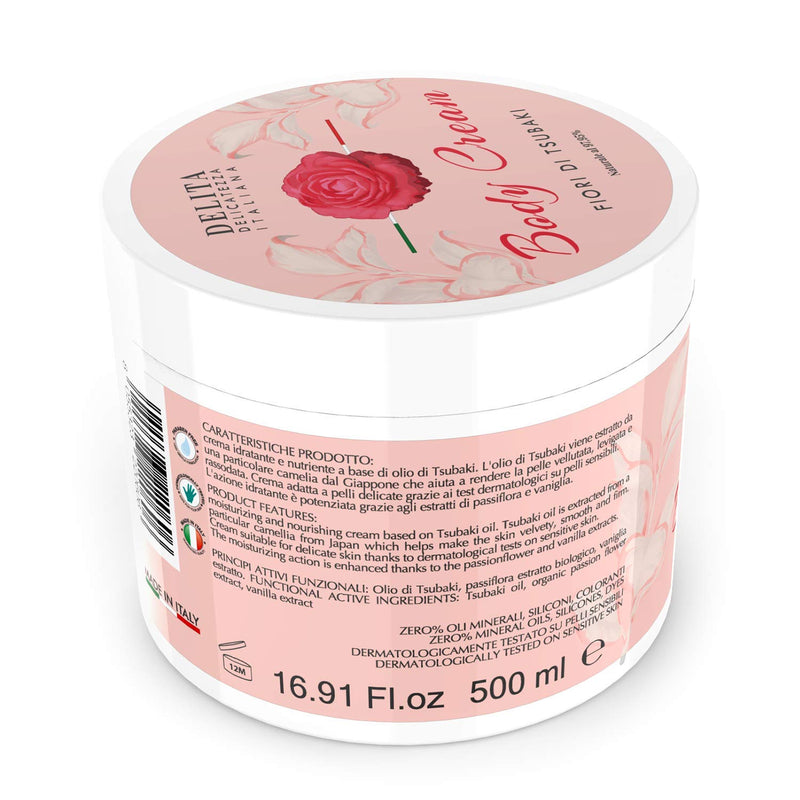 Luxury Body Cream Dulàc Delita | 16.91 Fl. Ounce | Skin moisturizer and Natural Firming cream for body care | Tsubaki oil, Passiflora organic extract and Vanilla extract - BeesActive Australia