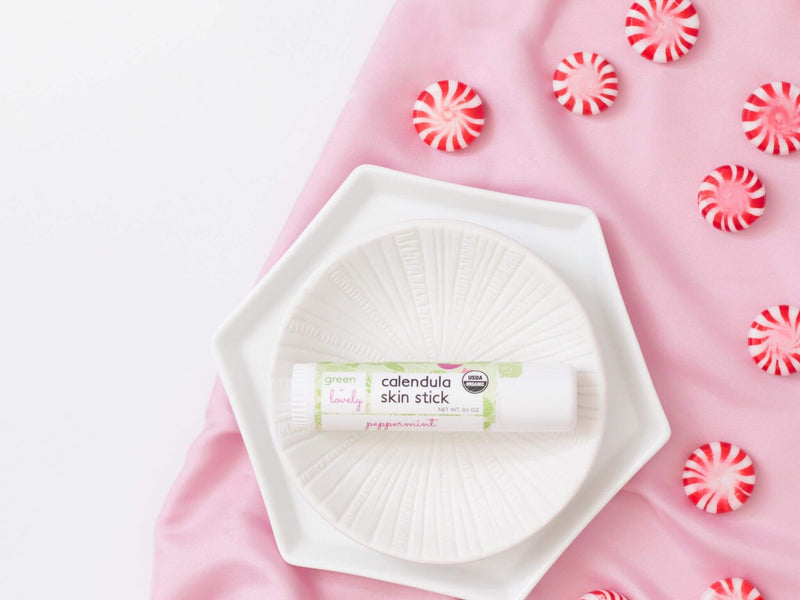 Calendula Skin Stick, Peppermint. Moisture Stick. Organic Lotion Bar. Moisturizing Ointment Salve. Multipurpose Skin Cream - 0.5 oz. (2 tube set) 2 tube set - BeesActive Australia