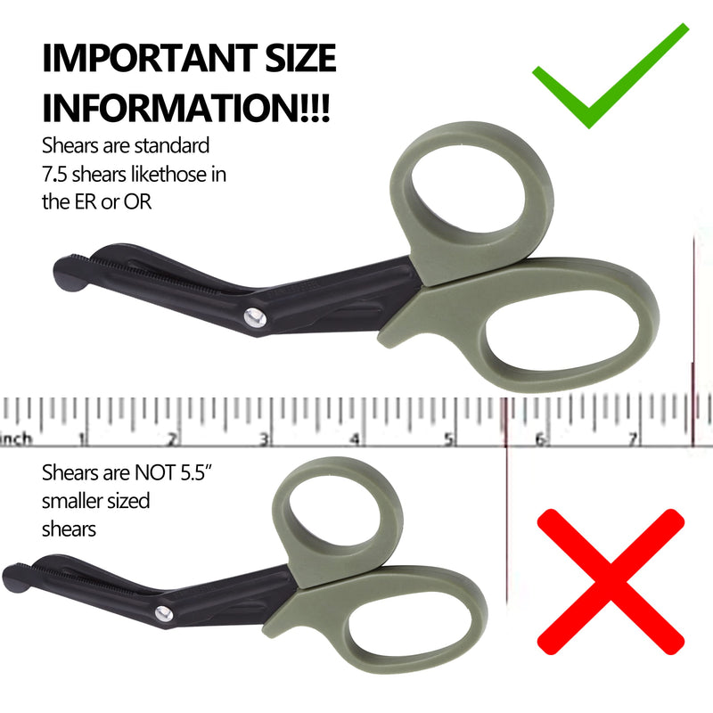 Trauma Dressing Scissors Stainless Steel 7" Sharp Curved Scissors for Breastfeeding Cut Bandages, First Aid / Paramedic Scissors 2.00W, 1.00V - BeesActive Australia