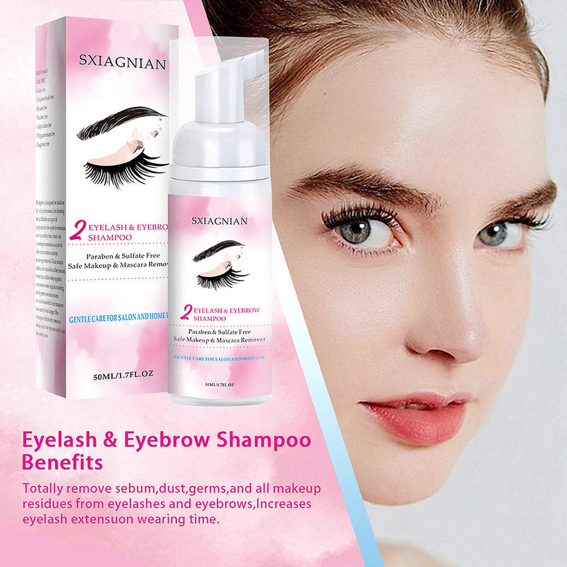 Eyelash Extension Cleanser, Eyelash Extension Eyelid Foam Cleanser Mascara Foam Shampoo Gentle Formula for Sensitive people/Paraben & Sulfate Free/Remove Eye Makeup & Oil & Dust/For Salon and Home Use - BeesActive Australia