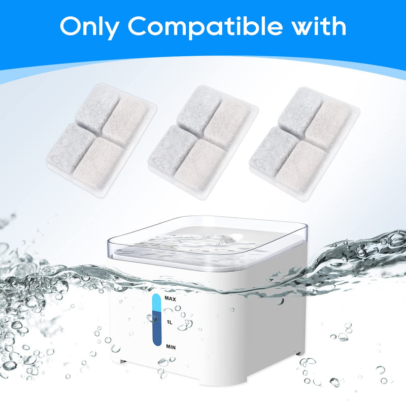MyfatBOSS Cat Water Fountain Filter, 8+8 Pack Filters for Cat Fountain, Cat Water Filter Replacement, Pet Fountain Replacement Filters for furrybaby 2L Cat Water Fountain - BeesActive Australia