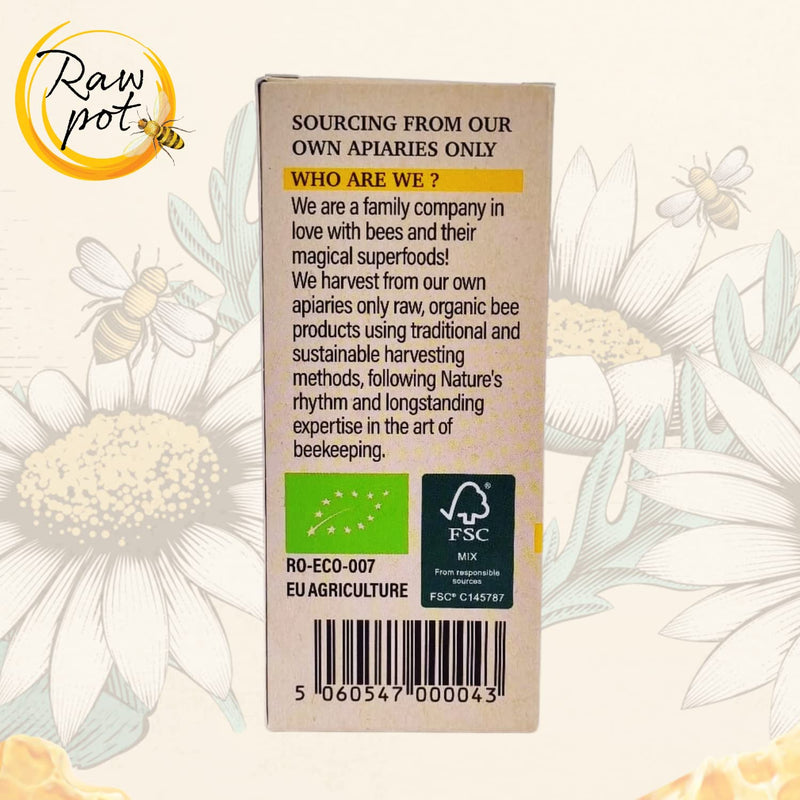 RAW POT - Organic Propolis and SAGE Throat Spray | Alcohol-Free 100% Pure Raw Bee Propolis Extract & Sage | Relief Sore Throat Spray & Soothes Pain, Immunity Support | Kids & Adults (30ml) PROPOLIS + SAGE - BeesActive Australia