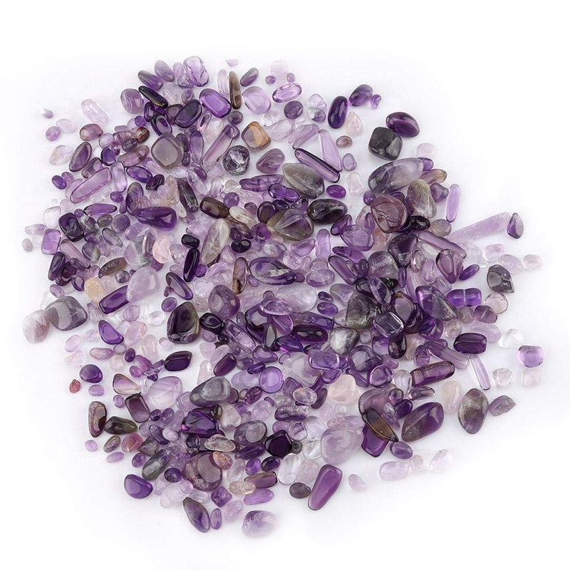 Wifehelper Tumbled Stone Chips Crushed Natural Crystal Quartz Small Crystal Tumble Gemstone 100g Bundle Bags(Purple) Purple - BeesActive Australia