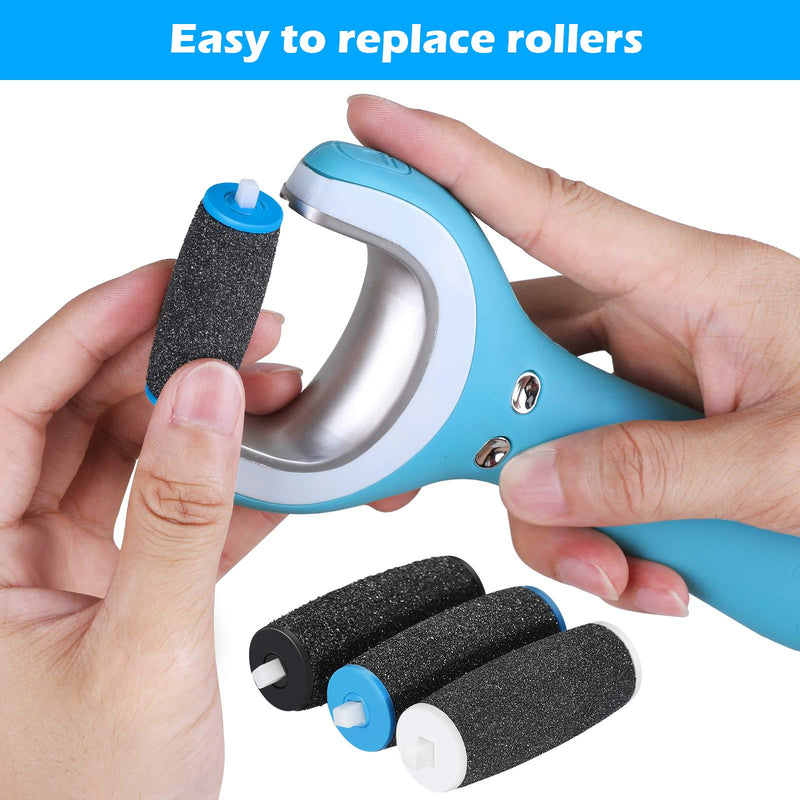 Jorest [10/20 Pcs] Replacement Rollers Refills Compatible with Scholl Velvet Smooth, 3 Types of Roughness, 4 Extra Coarse & 4 Regular & 2 Soft, Electric Foot File Refills, Pedicure Hard Skin Remover 10 Pcs - BeesActive Australia