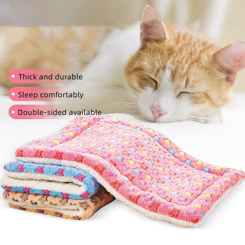 3Pcs Small Animal Bed Mat, Warm Bed Mat,Soft Plush Pad Mat,Small Animal Winter Sleep Bedding Mat for Rabbits,Hedgehogs,Cats,Ferrets Star 13''x18'' - BeesActive Australia