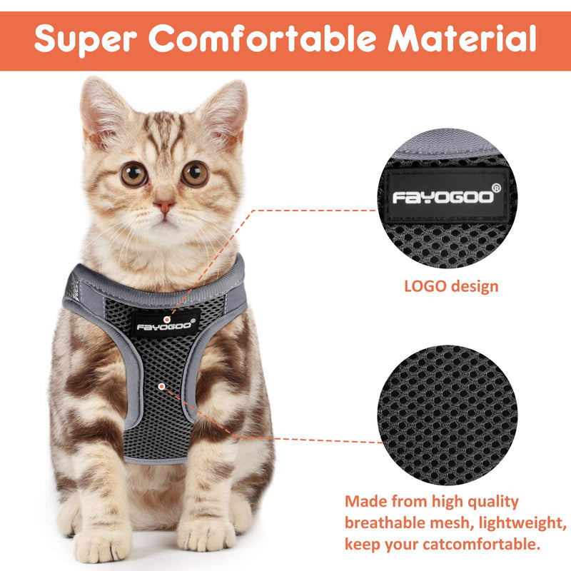 Cat Harness and Leash for Walking Escape Proof, Adjustable Cat Leash and Harness Set, Lifetime Replacement, Lightweight Kitten Harness, Easy Control Breathable Cat Vest with Reflective Strip - BeesActive Australia