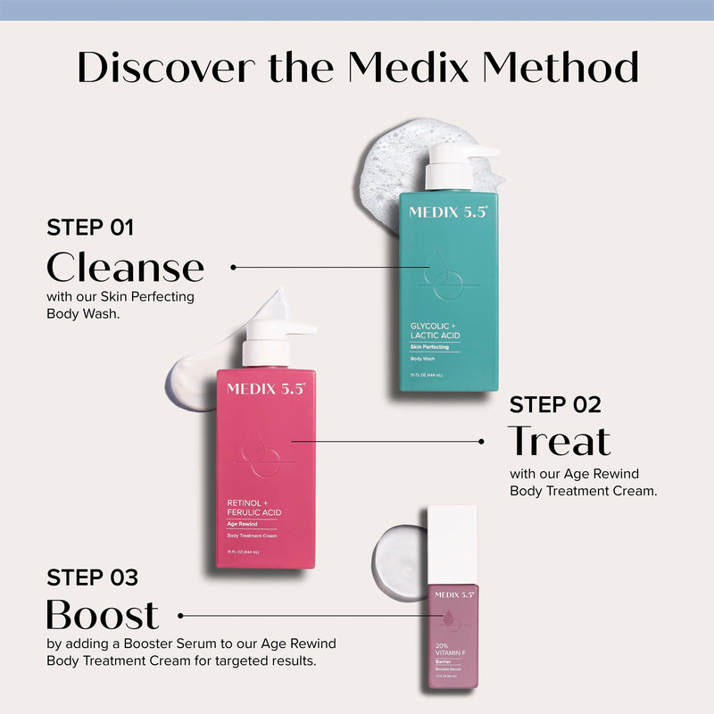 Medix 5.5 Retinol Body Lotion Firming Moisturizer | Crepey Skin Care Treatment | Retinol Body Cream | Retinol Cream Targets Look Of Crepe Skin, Wrinkles, Sagging Skin, & Sun Damaged Skin, 15 Fl Oz 15.00 Fl Oz (Pack of 1) - BeesActive Australia