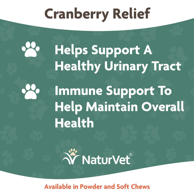 NaturVet – Cranberry Relief Plus Echinacea – Helps Support a Healthy Urinary Tract & Immune System 120 Soft Chews - BeesActive Australia