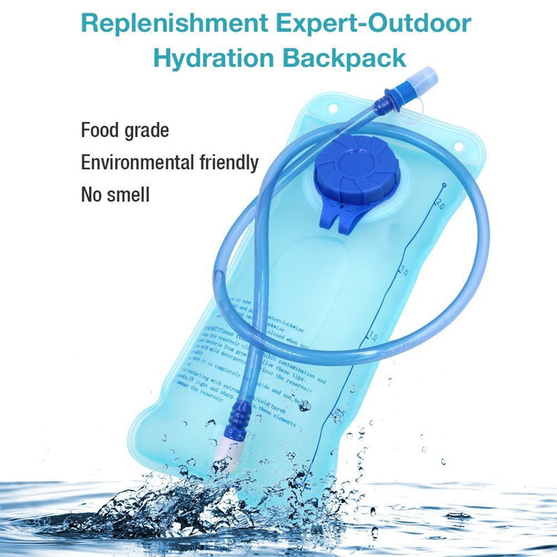 Monvecle Hydration Pack Water Rucksack Backpack Bladder Bag Cycling Bicycle Bike/Hiking Climbing Pouch + 2L Hydration Bladder Small Open 2L Blue Bladder - BeesActive Australia