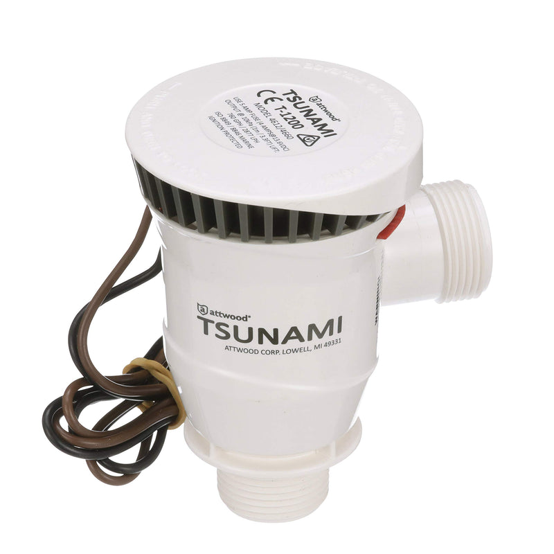 [AUSTRALIA] - Attwood 4663-7 Tsunami T1200 Aerator Pump, Livewell, 7/8-Inch Inlet Length, 1-Inch Inlet Diameter, Threaded 1 1/8-Inch ID Outlet 