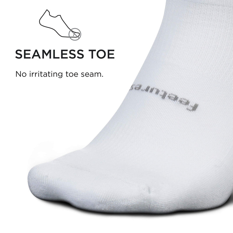 [AUSTRALIA] - Feetures High Performance Cushion Crew Sock Large White 