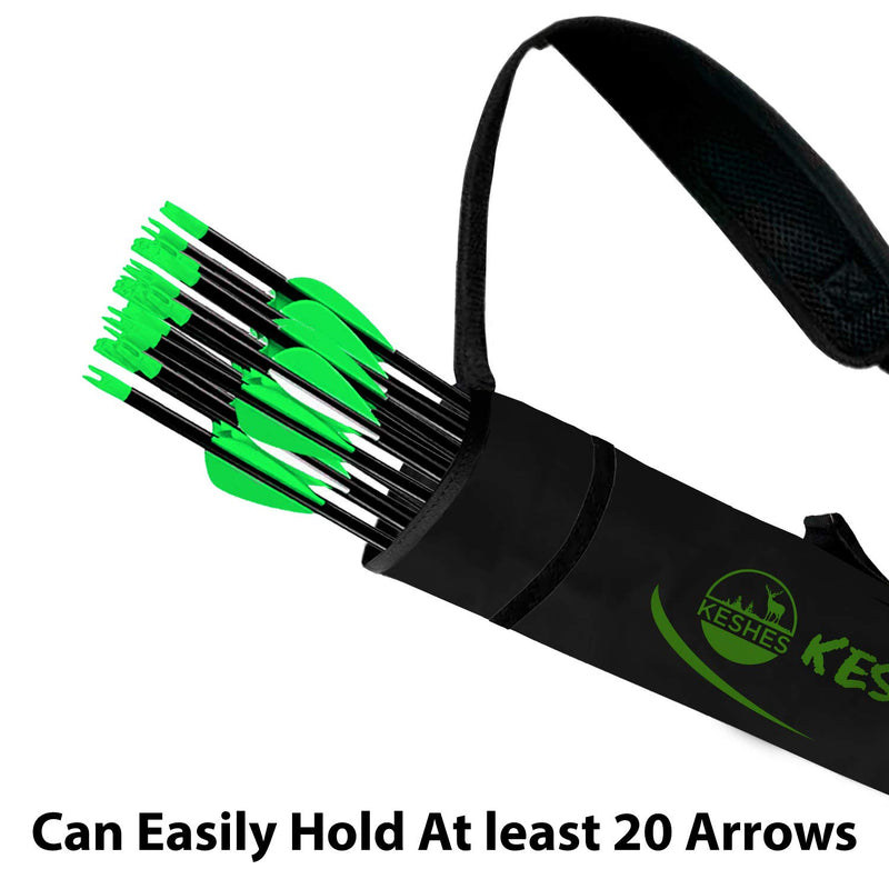 KESHES Archery Back Arrow Quiver Holder - Adjustable Quivers for Arrows, for Bow Hunting and Target Practicing; Youth and Adults BLACK - BeesActive Australia