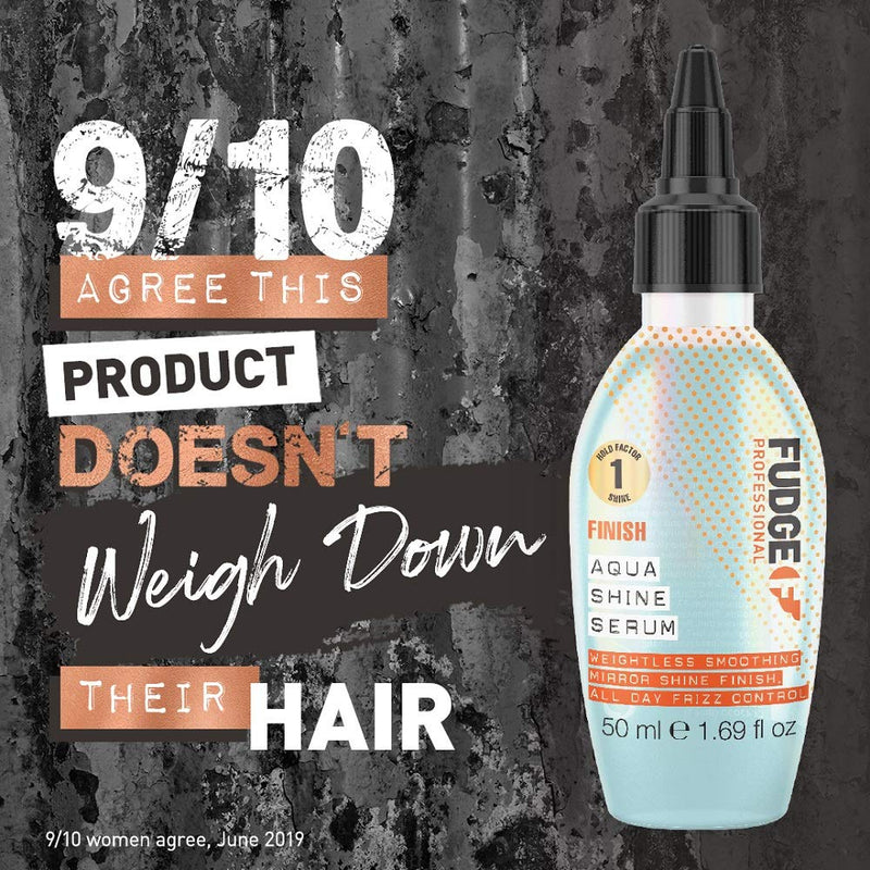 Fudge Professional Hair Serum, Aqua Shine Serum, Infused with Hyaluronic Acid, Frizz Control Water Serum For Smooth and Shiny Hair, 50 ml - BeesActive Australia
