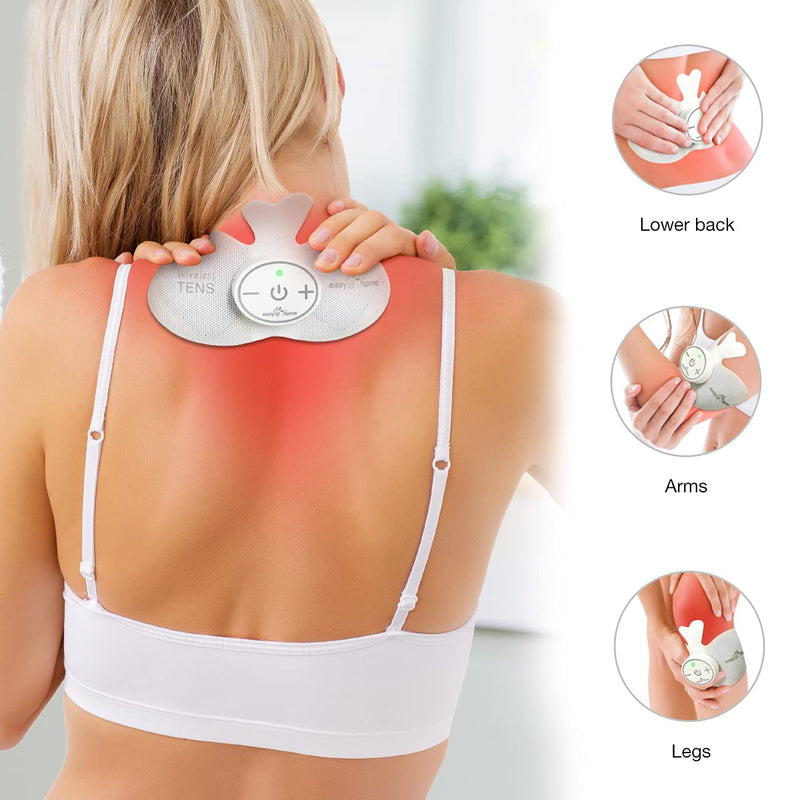 Easy@home Wireless Tens Unit Self Stick Carbon Electrode Pads, 4 Pack 6.5" x 3" Reusable Pads- Non Irritating Design - BeesActive Australia