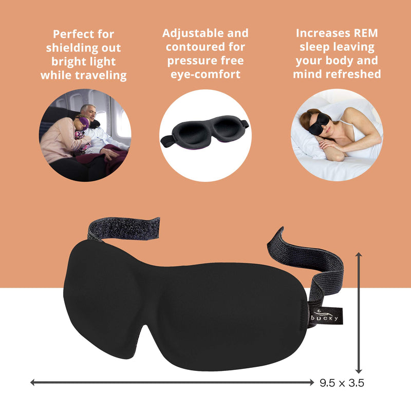 Bucky 40 Blinks No Pressure Eye Mask for Travel & Sleep, Marble, One Size - BeesActive Australia