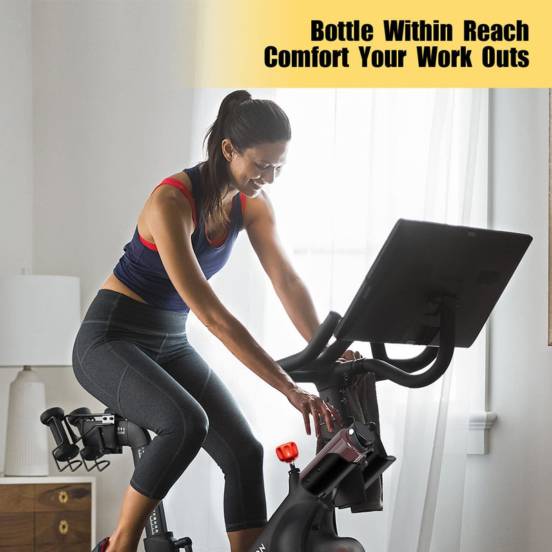 Larger Water Bottle Holder for Peloton Bike, Large Capacity Bike Cup Holder Replacement, Pack of 2 (NOT Compatible with Peloton Bike+) - Black - BeesActive Australia