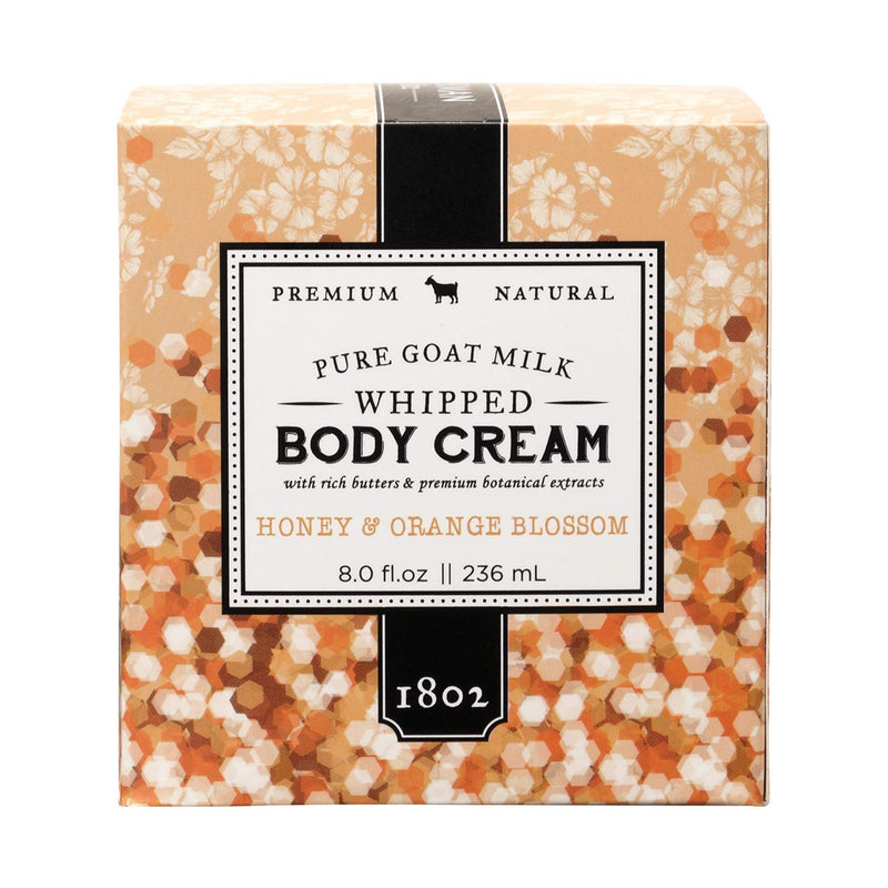 Beekman 1802 - Whipped Body Cream - Honey & Orange Blossom - Goat Milk Body Butter, Daily Hydration for Dry Skin - Naturally Exfoliating Body Cream for Sensitive Skin - Goat Milk Bodycare - 8 oz - BeesActive Australia