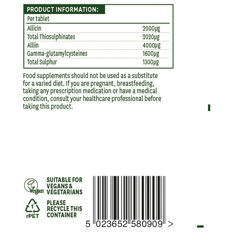Natures Aid Garlic Concentrated 2000ug - Pack of 90 Tablets Garlic Concentrated 2000ug, Pack of 90 Tablets - BeesActive Australia