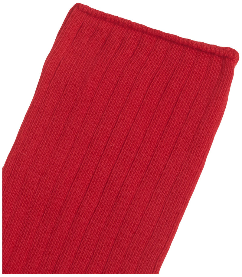 Chaps Men's Solid Casual True Rib Crew Socks (1 Pack) 6-12 Red - BeesActive Australia
