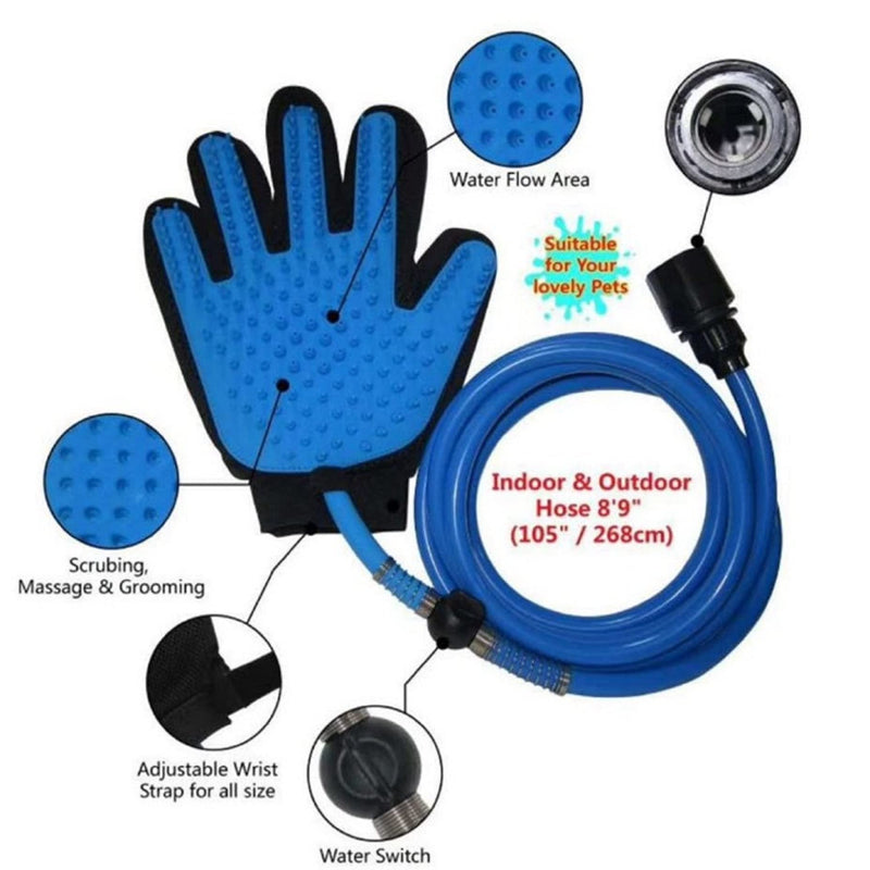 Dog Bath Brush Pro - Sprayer and Scrubber Tool in One - Indoor/Outdoor Dog Bathing Supplies - Pet Grooming for Dogs or Cats with Long and Short Hair - Dog Wash with Hose and Shower Attachment - BeesActive Australia