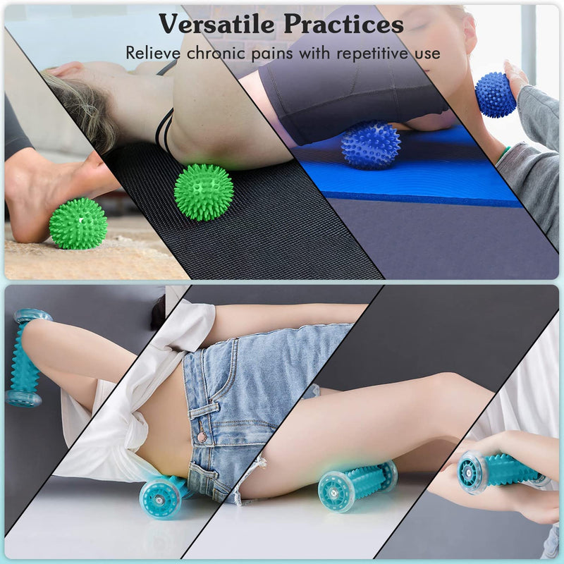 ROMIX Foot Massage Roller, Deep Tissue Trigger Point Muscle Roller Stick to Relieve Pain and Stress Plantar Fasciitis Recovery Therapy Tool Foot Massager for Tight Muscles, Feet, Hands, Arms, Legs - BeesActive Australia
